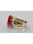 Ring Vintage craft Ruby 8K žluté zlato vrc029x-rb Art Deco